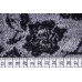 Тканина пальтова лана Італія (двошаровий, вовна 100%, сіро-чорний, квіти, шир. 1,50 м)
