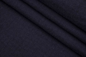 Ткань пальтовая Италия (двойная шерсть, шерсть альпака 97%, эластан 3%, черный,  шир. 1,33 м)