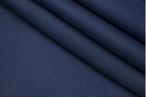 Ткань пальтовая Италия (диагональ, шерсть 100%, синий, шир. 1,50 м)