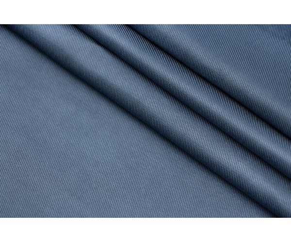 Ткань габардин Италия (коттон 50%, вискоза 50%,  цена за отрез 1м, темно-голубой, шир. 1,40 м)