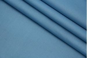 Ткань коттон Италия (коттон 97%, эластан 3%, голубой, шир. 1,50 м)