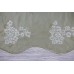 Ткань шелк Италия (шелк 60%, полиэстер 40%, серо-бежевый, вышивка цветы, фистон, шир. 1,40 м)