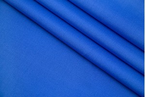 Ткань шелк Италия (матовый, шелк 50%, полиэстер 50%, темно-голубой, шир. 1,40 м)