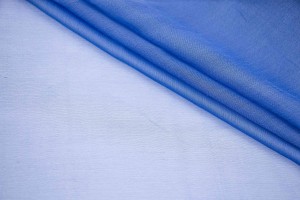 Ткань шифон Италия (шелк 100%, темно-голубой, шир. 1,50 м)