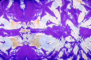 Ткань шелк Италия (матовый, шелк 100%, фиолетовый, абстракция, шир. 1,40 м)