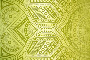 Ткань шелк-шифон Италия (шелк 100%, лимонный, принт геометрия, шир. 1,35 м)
