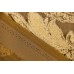 Ткань шифон Италия (с панбархатом, шелк 50%, вискоза 50%, золото, принт турецкий огурец, шир. 1,40 м)