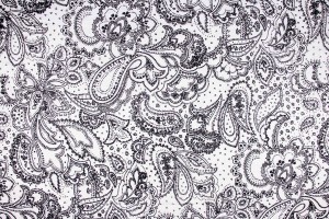 Тканина шифон Італія (з оксамитом, шовк 100%, білий, візерунок, шир. 1,30 м)