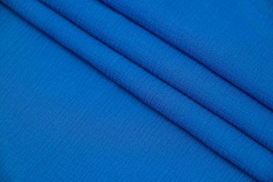 Ткань креп-шифон Италия (шелк 100%, голубой, шир. 1,30 м)