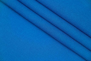 Тканина креп-шифон Італія (шовк 97%, еластан 3%, синій, шир. 1,20 м)