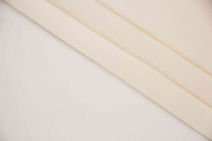 Тканина шифон Італія (шовк 97%, еластан 3%, молочно-кремовий, шир. 1,40 м)