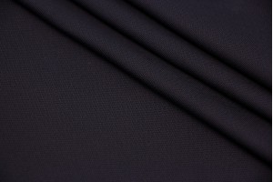 Ткань трикотаж Италия (плотный, вискоза 100%, черный, шир. 1,60 м)