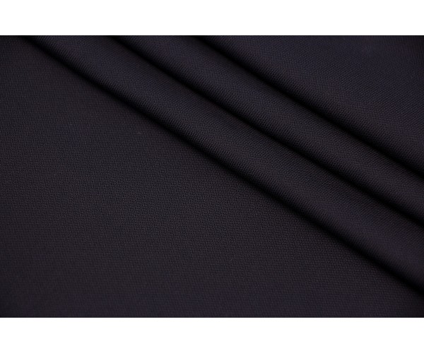 Тканина трикотаж Італія (щільний, віскоза 100%, чорний, шир. 1,60 м)