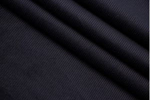 Ткань вельвет Италия (коттон 100%, черный, шир. 1,50 м)