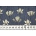 Тканина вельвет (котон 100%, сіро-блакитний, квіти, шир. 1,40 м)