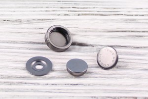 Кнопка металл 10 мм (отполированный, темный никель)