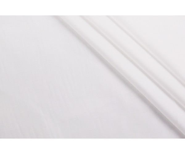 Ткань поплин Италия (белый, коттон 100%,  шир. 1,55 м)