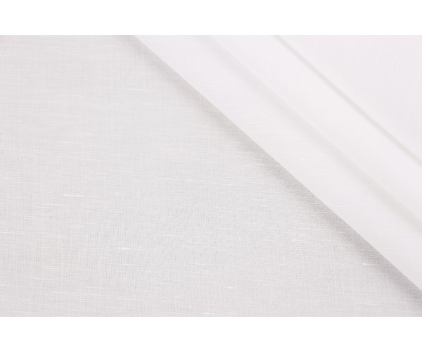Ткань коттон Италия (белый, лен 50%, коттон 50%,  шир. 1,50 м)