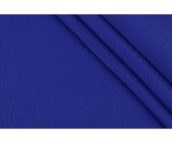 Ткань жаккард (коттон 40%, полиэстер 60%, синий, "елочка", шир. 1,45 см)