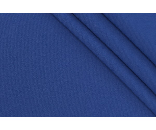 Ткань костюмный креп (полиэстер 96%, эластан 4%, синий, шир. 1,45 м)