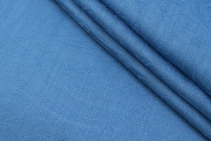 Ткань костюмно-плательная Италия (шерсть 100%, темно-голубой, огурцы, шир. 1,50 м)