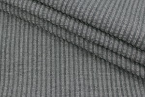 Ткань шерсть костюмная Италия (шерсть 100%, фактурная, серый, ширина 1,60 м)