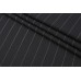 Тканина костюмно-плательна (вовна 96%, еластан 4%, чорна в смужку, шир. 1,50 м)