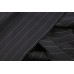 Ткань костюмно-плательная  (шерсть 96%, эластан 4%, черная в полоску, шир. 1,50 м)