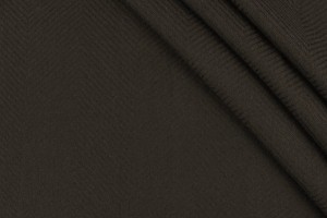 Ткань пальтовая твид (шерсть 100%, темный коричневый, елочка, шир. 1,5 м)