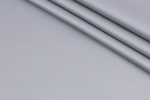 Тканина габардин Італія (коттон 97%, еластан 3%, полірований, світло-сірий, шир. 1,50 м)