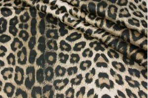 Ткань подкладочная Италия (вискоза 100%, принт леопард, шир. 1,40 м)