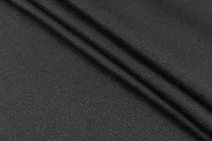 Ткань костюмный буретный шелк Италия (шелк 100%, черный, шир. 1.40 м)