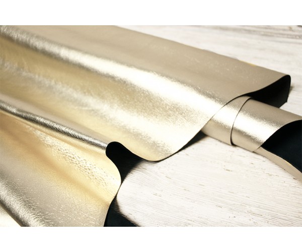 Кожа КРС Италия (белое золото, гладкая)