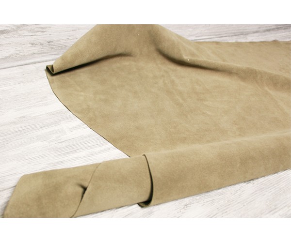 Кожа теленок Италия (беж, мягкая, замш, спилок)