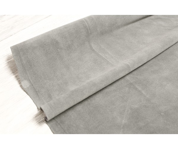 Кожа теленок Италия (серая, замш, спилок)