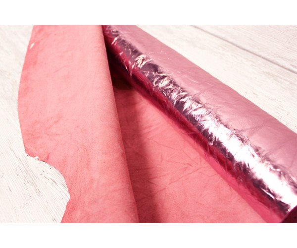 Кожа КРС Италия  (розовое, битое стекло, мягкая)