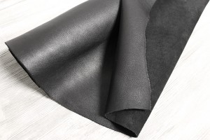 Шкіра ВРХ Італія (чорний,  напівглянець, м'яка, дрібна фактура)