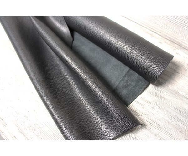 Шкіра ВРХ Італія (чорний, напівматова, м'яка, фактура)