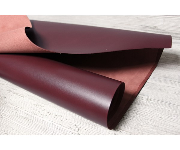 Шкіра ВРХ Італія (бордо, щільна, гладка, матова)