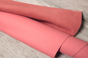 Кожа КРС Италия (коралловый, фактурная, матовая, натуральной розбивки, мягкая)