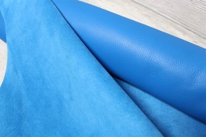 Шкіра ВРХ Італія (лазурний, фактурна, натуральна розбивка, м'яка, матова)
