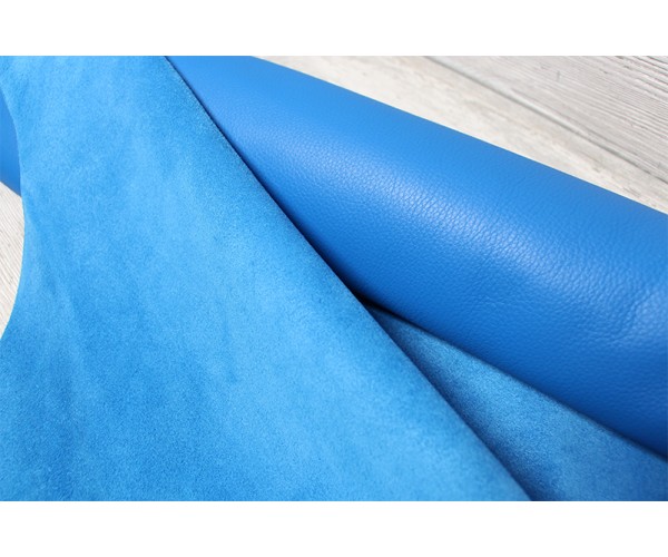 Шкіра ВРХ Італія (лазурний, фактурна, натуральна розбивка, м'яка, матова) Шкіра ВРХ Італія (лазурний, фактурна, натуральна розбивка, м'яка, матова)