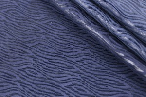 Кожа овчина Италия (темно-синий, мягкий, рисунок: блестящие волны, остаток 1,32 м²)