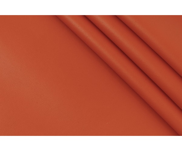 Шкіра овчина Італія (помаранчевий, матова, тонка, тканинна основа)