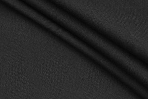 Ткань костюмно-плательная Италия (шерсть 90%, эластан 10%, черный, шир. 1,50 м)