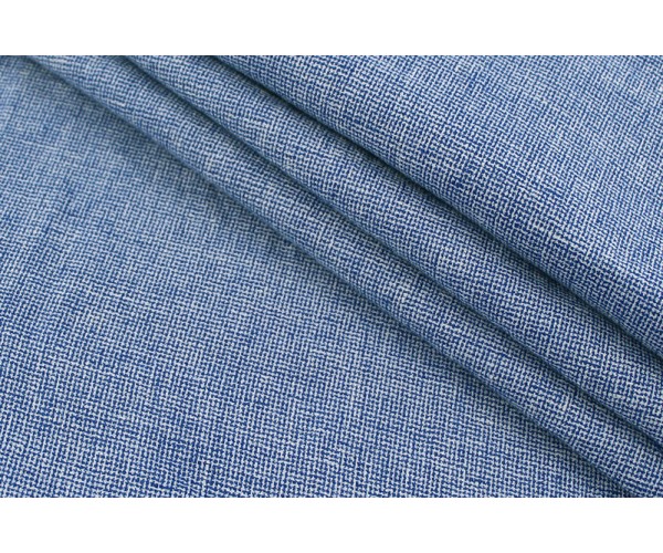 Ткань лен полированный Италия Loro Piana (лен 100%, голубой, шир. 1,53 м)