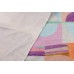  Тканина льон костюмний Італія (льон 100%, різнокольорова геометрія, шир. 1,40 м)