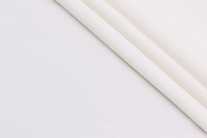 Ткань плащевка стрейчевая Италия (полиэстер 97%, эластан 3%, белый, шир. 1,40 м)