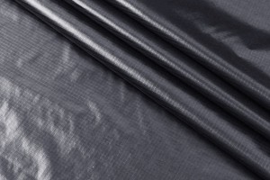 Ткань плащевка Италия (полиэстер 100%, черный, рипстоп, шир. 1,40 м)