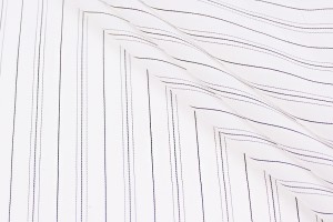 Ткань подкладочная Италия (вискоза 100%, белый, черная полоска, шир. 1,40 м)